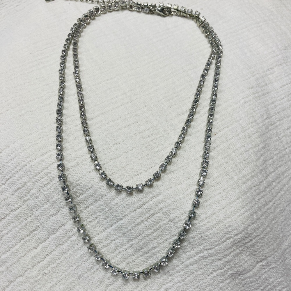 Icing Faux Diamond Chain Necklace